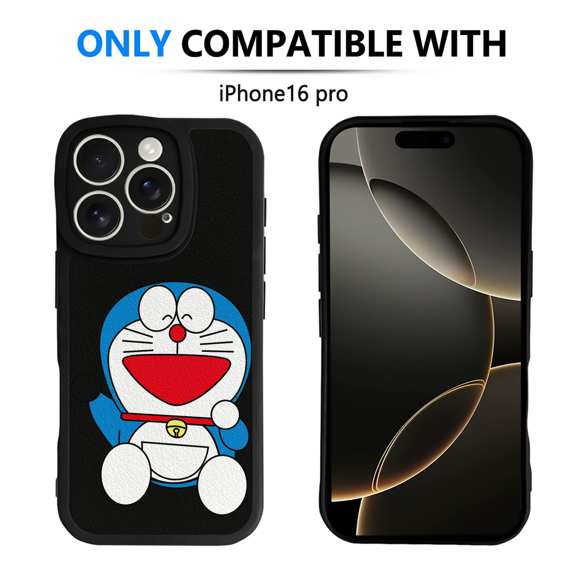 （画像用） ドラえもん Doraemon 【iPhone 16シリーズ対応】シリコンスマホケース（レザー調） 材質：シリコン